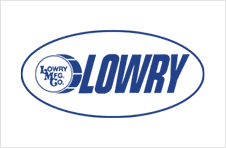 Lowry Manufacturing Co. logo in blue.