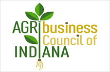Agribusiness Council of Indiana logo, plant graphic.